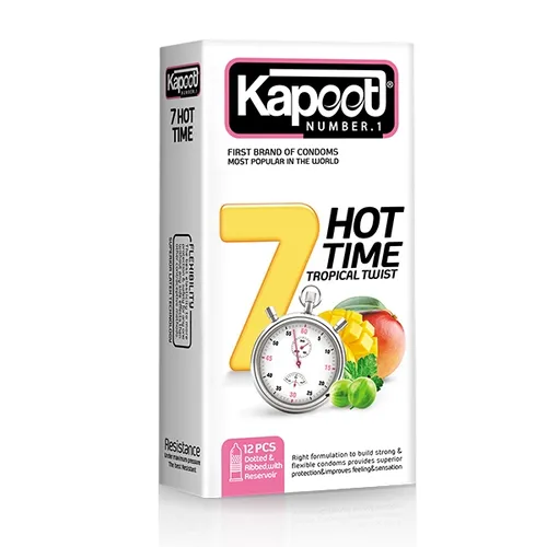 کاندوم تاخیری کاپوت مدل 7 کاره گرم Kapoot 7Hot